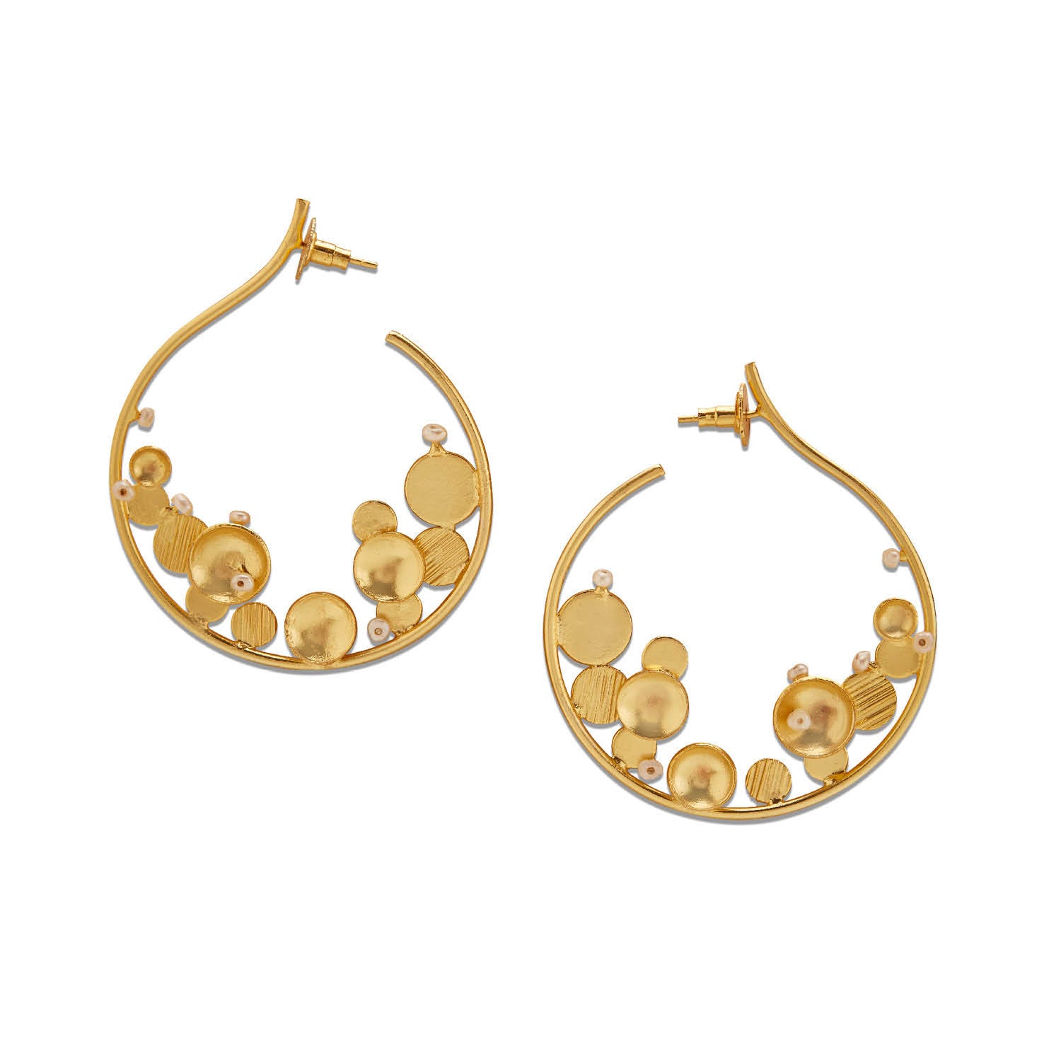 Aero Hoops: Lightweight Elegance in Gold-Plated Brass